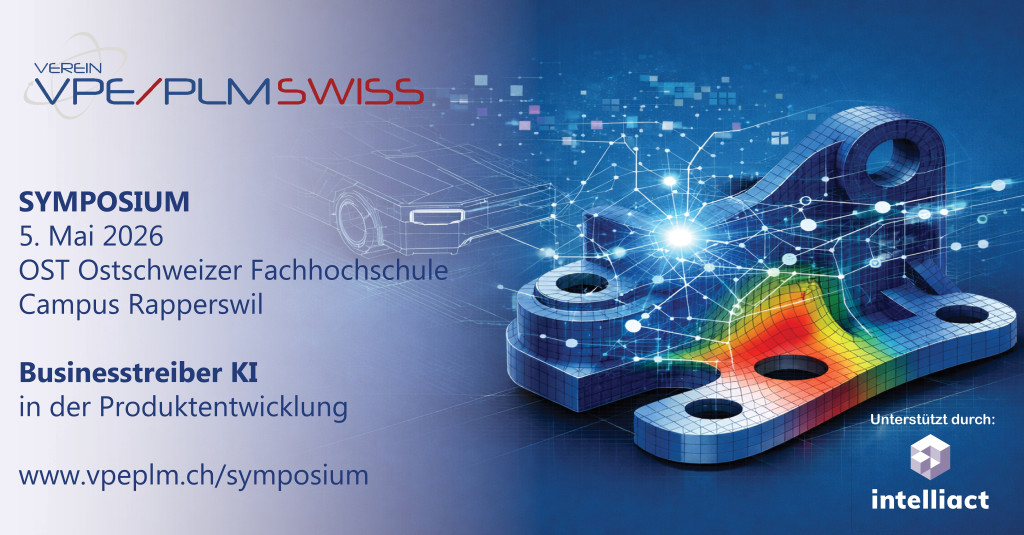 Intelliact auf dem VPE/PLM Swiss Symposium 2026:  Fokus: «KI als Businesstreiber»