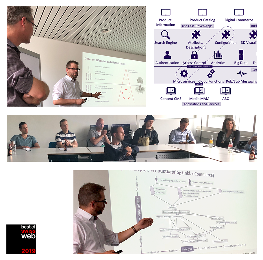 Marco Egli und Jonas Fahrni während ihres Workshops «Modern Webdevelopment 2019»