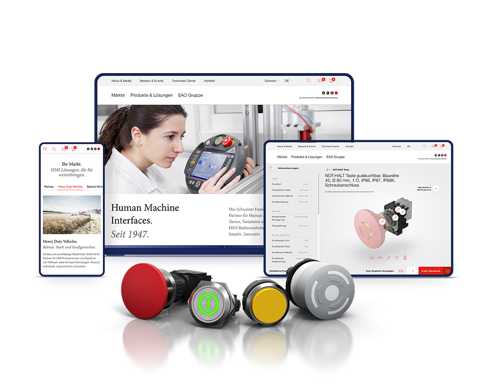 Corporate website and product configurator seamlessly linked