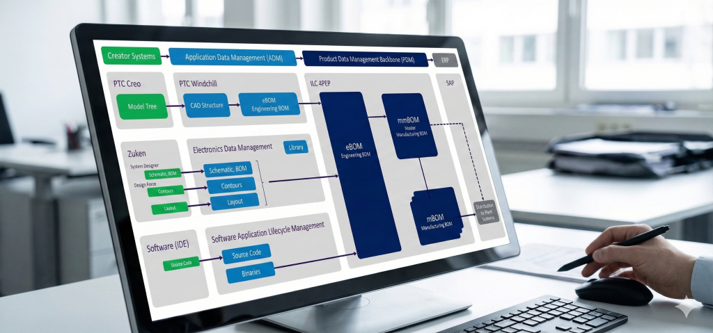 PLM-Architekturkonzept für End2End-Integration bei einem globalen Unternehmen